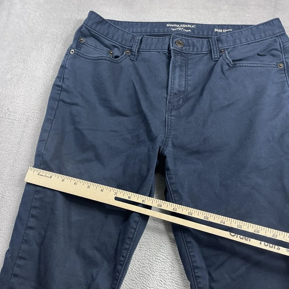Banana Republic Travel Jean Athletic Fit Jeans Mens Size 34x28* Blue‎